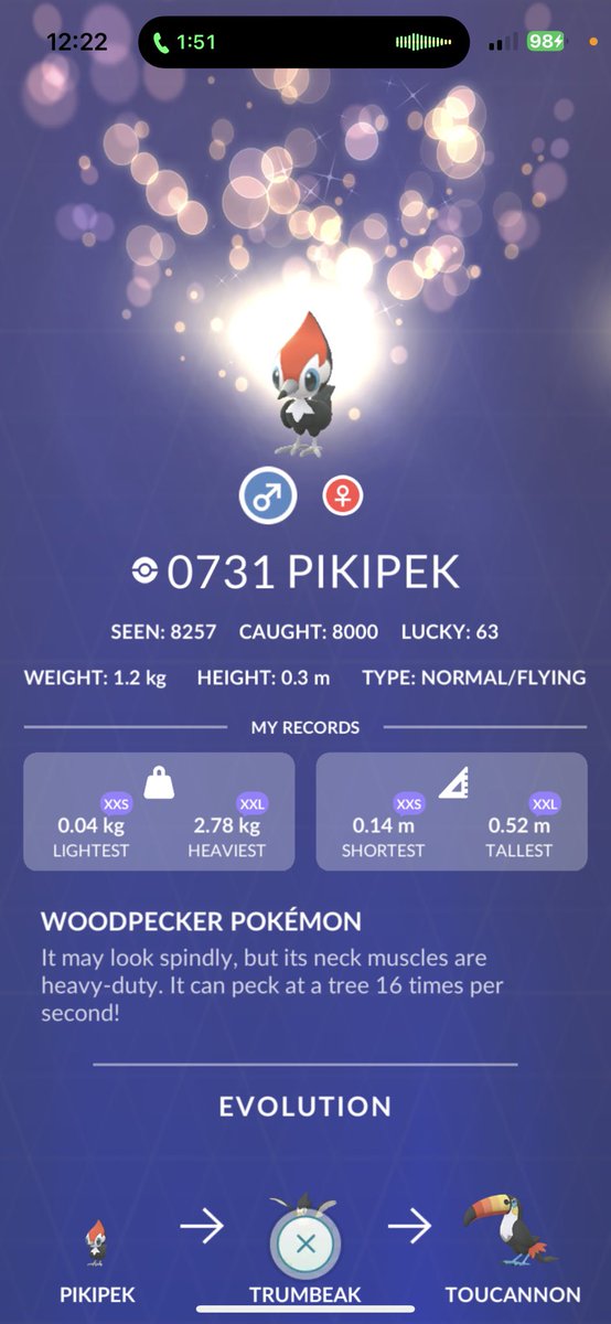 8000th Pikipek! How many you caught?#PokemonGO #pikipek