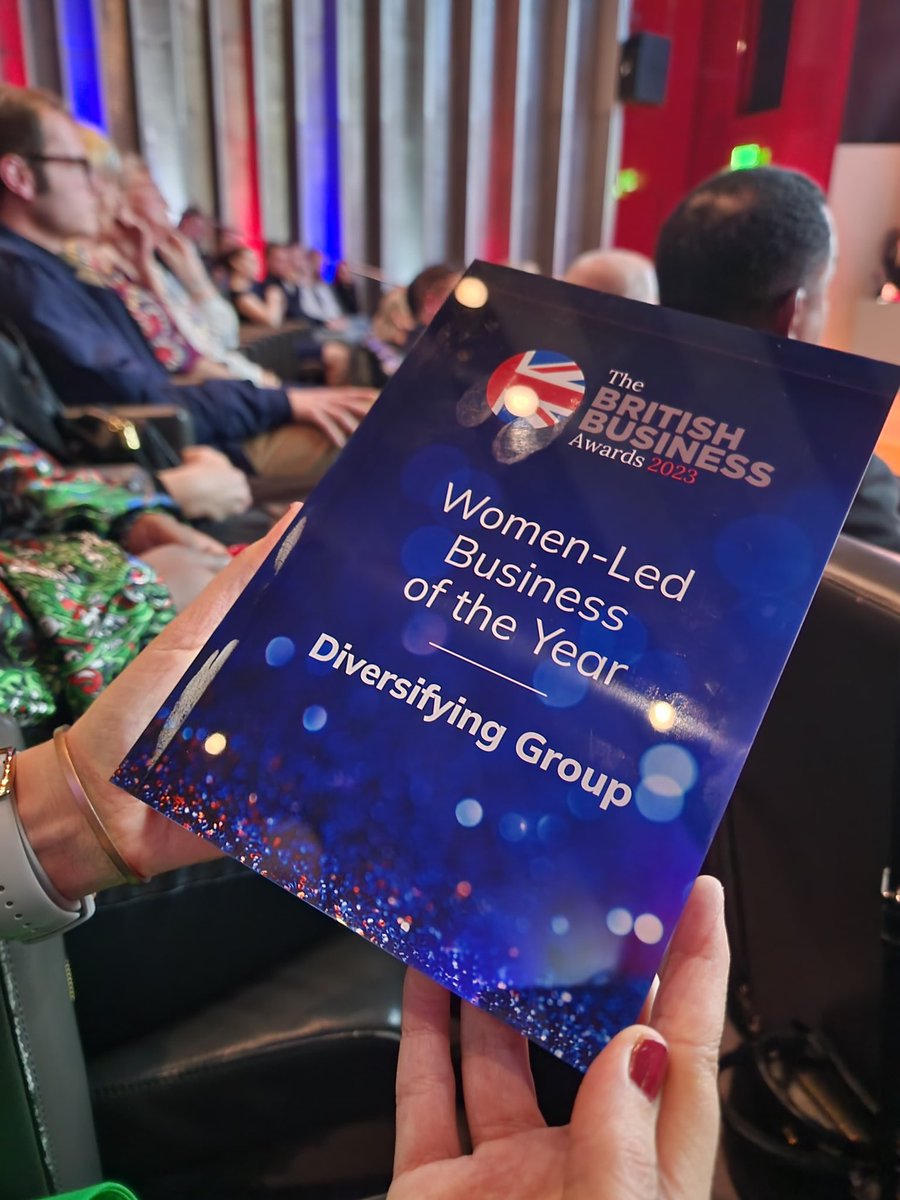 And the winner is @diversifyinggrp for Women-led Business of the Year! 🥳🥳👏🏾🙌🏾Thank you @smallbusinessuk #BBA2023 #womeninbusiness #femalefounders #womenintech #SME #BusinessNews