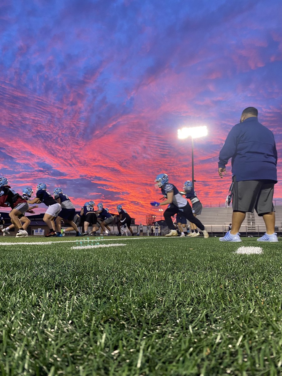 Sunsets and Football! Doesn’t get much better. @chs_cougars_fb