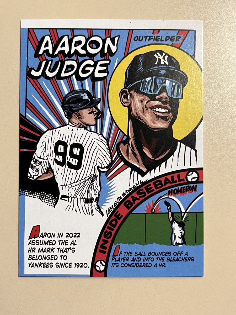 Jose Canseco collectors: don't sleep on Canseco's uncredited cameo on this Aaron Judge card from 2023 Topps Archives.

ICYDK, Google "Canseco head ball" and enjoy!

<a href="/SABRbbcards/">SABR Baseball Cards</a>