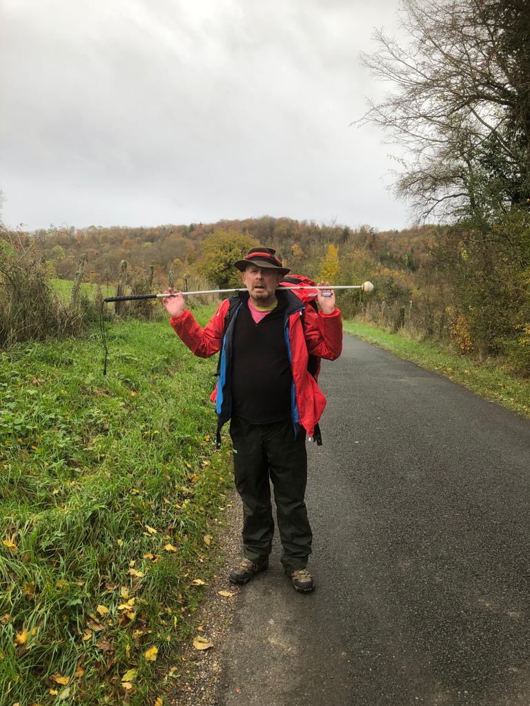 RickyTSimpson's tweet photo. We encountered our first proper hill in ages, today.  It was horrible.  All hills should be bulldozed flat.  Both Lady Fiona and myself agreed we preferred going down. https://t.co/YrrOPI3EKO