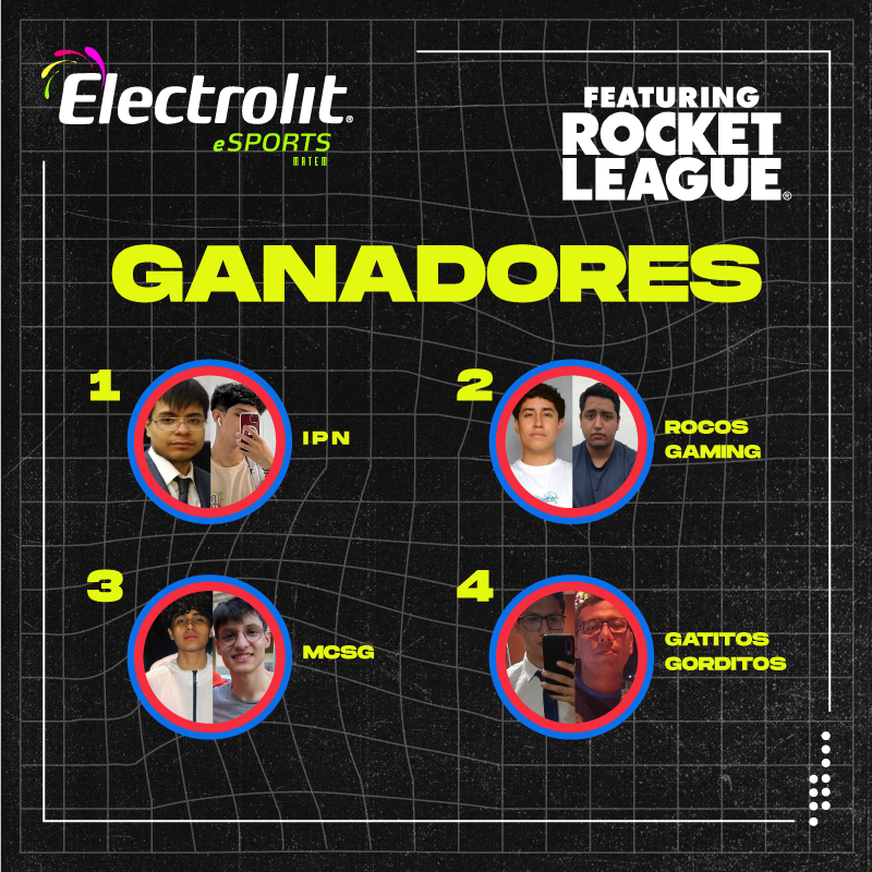 ¡Estos son los rostros y nombres de los mejores jugadores de Rocket League de Liga <a href="/Electrolit/">Electrolit</a> ! 🏆🎮 Inicia la recta final con los torneos más emocionantes. #ElectrolitGaming