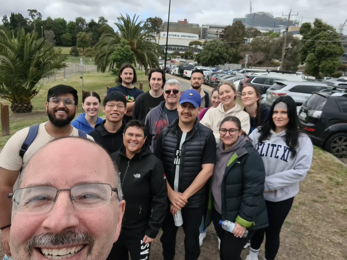CMesagno's tweet photo. The last ACTive-OUTdoor class @victoriauninews for 2023. This is most of my students from this class so a pretty good turnout! Until next year @DavidWEccles looking 4ward 2 ur walking class   "rebuttal". Step it up mate! #punintended #notacompetition #seriouslyitsnotacomp 😁 https://t.co/zhMrsT85hJ