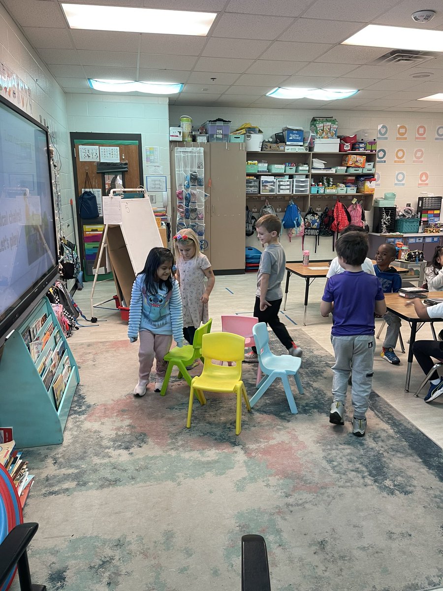 MrsKenney0802's tweet photo. Played a fun childhood game of mine in math today to help explain subtraction! Musical chairs is way better when Linus the minus comes to take away!! We made a lot of subtraction equations! My kiddos loved it! @R_M_Moore_Elem @SArmbruster_RMM @Matt_Kimbrell68 @CherokeeSchools https://t.co/5m6LR9sx1K