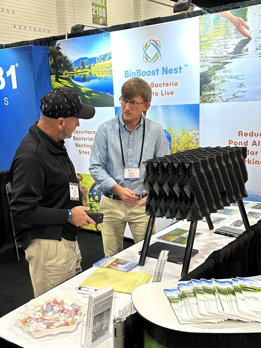 BioBoostNest's tweet image. Our supercharged John Fowler and Phillip Linker at the #CarolinasShow2023!  If you&apos;re at the show, please come by booth 1616 to say hi. Tell us about your pond problems - we might have just the right solution :)