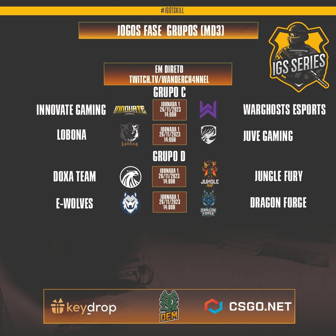 skyzimx's tweet photo. Nossos confrontos estão definidos @Ewolvesgg  !

26/11 vamos jogar a primeira season da @igsseriesmedia no grupo D vs #DragonForge as 14h, as atualizações das partidas vão sair no Twitter da nossa  @Ewolvesgg .

A alcateia vão atrás dos dragões para vencer!!

#GOWOLVES https://t.co/SuobdvcQZZ