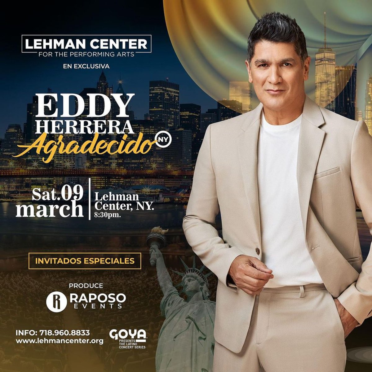 Eddy_Herrera's tweet photo. NEXT STOP🔥🇺🇸🌆
“Lehman Center”
Sábado 9 de marzo, 2024🇺🇸
.
INVITADOS ESPECIALES🙏🏼🙌🏼
Boletas en:
https://t.co/XtRYoAzewG
.
Produce:
@raposoevents
#Intermusic, SRL
@herrera_martha https://t.co/b2K8RswIkW
