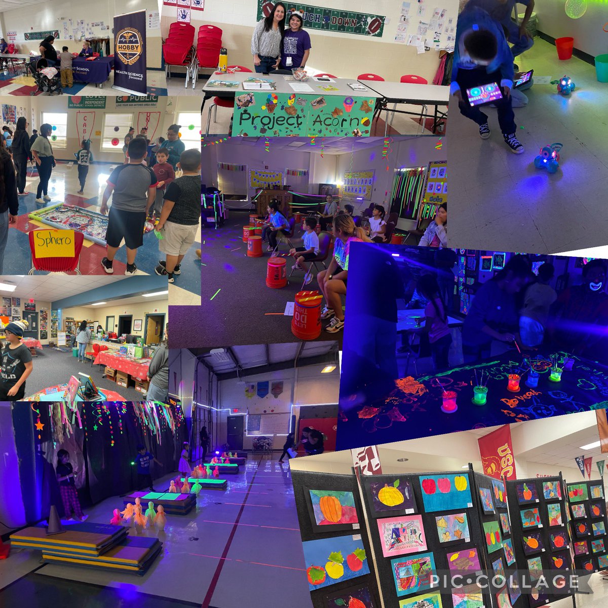 NISDCable's tweet photo. Discovery Night Glow 🌟Party was a blast @NISDCable! Our Cubs 🐻had so much fun with bucket-drumming, STEM stations, 🪐Planetarium, Book 📕 fair, glow-in-the-dark Art &amp; 🎳bowling! #Cableenrichment #SiSePuede @Dpin1967 @galindo_lann https://t.co/GDi2hJKqvh