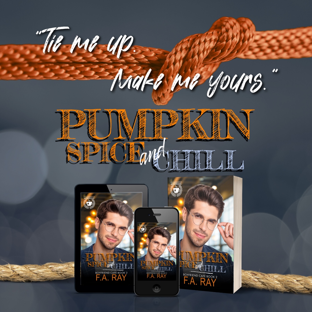 bookstattoostea's tweet photo. "Tie me up. Make me yours."
Pumpkin Spice and Chill by F.A. Ray
📖 https://t.co/qpg5exSAMf
🌟 Out Now and in Kindle Unlimited 🌟
@FARayWrites #PumpkinSpiceAndChill #FARayAuthor #GRRTours #GayRomanceReviews #IGReads #RomanceAddicts #Romance #MMromance #GayRomance https://t.co/Uy0of1XIBs