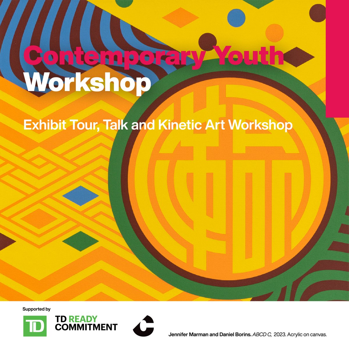 Contemporary Calgary (@contemporaryyyc) on Twitter photo FREE Sunday, November 19—Contemporary Youth: Exhibit Tour, Talk and Kinetic Art Workshop, Facilitated by TD Educational Coordinator Yilu Xing.
Register here 🔗 bit.ly/3QJUF0g
Supported by <a href="/TD_Canada/">TD (Canada)</a>
#TDReadyCommitment #ContemporaryYouth #YYCFree FREE Sunday, November 19—Contemporary Youth: Exhibit Tour, Talk and Kinetic Art Workshop, Facilitated by TD Educational Coordinator Yilu Xing.
Register here 🔗 bit.ly/3QJUF0g
Supported by <a href="/TD_Canada/">TD (Canada)</a>
#TDReadyCommitment #ContemporaryYouth #YYCFree