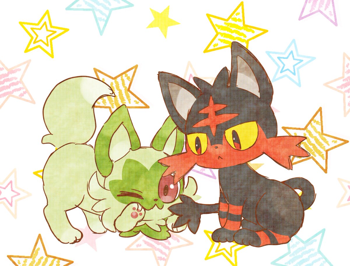 ニャオハ&ニャビー🐈🌱🐈‍⬛🔥