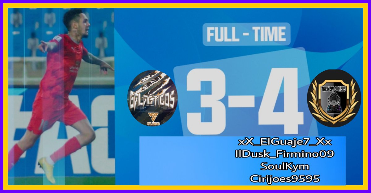 🏟 <a href="/_Efa_Italy_/">Work in progress</a> 
🗓 6°giornata
🆚️ <a href="/22Galacticos/">Galacticos Ladispoli Esports</a> 
✅️ 3-4
⚽️ <a href="/demartino7/">Mariovilla7</a> 
⚽️ <a href="/DuskTheWall/">Dusk</a> 
⚽️ <a href="/SoulKymIT/">SoulKym</a> 
⚽️ Cirijoes9595 
👟👟 <a href="/ZUGOLINI94/">Simone ugolini</a>