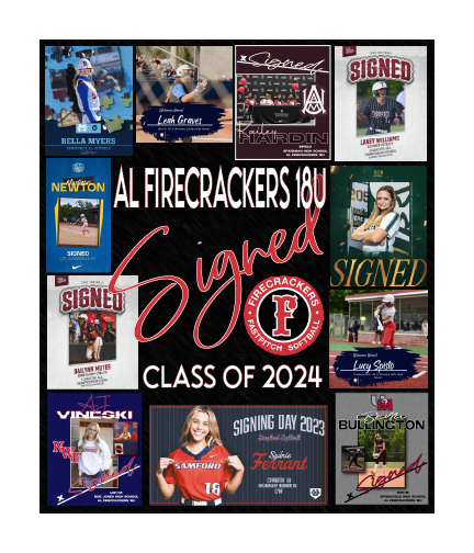AL Firecrackers (@a_firecrackers) on Twitter photo Congrats to our 2024s on their official signings! We are so proud of you! <a href="/LeahGraves2024/">Leah Graves</a> <a href="/isabella_myers_/">✰ Isabella Myers ✰</a> <a href="/kaileyhardin12/">Kailey “DJ” Hardin</a> <a href="/laneyw2024/">Laney Williams</a> <a href="/sydnie_44/">Sydnie Ferrant</a> @MadisonNewie9 @TaitDavidson23 <a href="/DailynnMotes/">Dailynn Motes</a> <a href="/LucySpisto/">Lucy Spisto #12• U of Mobile • OF/MI • Slapper</a> <a href="/AjVineski/">AJ Vineski</a> <a href="/BullingtonBella/">Bella Bullington</a> <a href="/Firecrackersinc/">Firecracker Softball</a> <a href="/tonyrico/">Tony Rico</a> Congrats to our 2024s on their official signings! We are so proud of you! <a href="/LeahGraves2024/">Leah Graves</a> <a href="/isabella_myers_/">✰ Isabella Myers ✰</a> <a href="/kaileyhardin12/">Kailey “DJ” Hardin</a> <a href="/laneyw2024/">Laney Williams</a> <a href="/sydnie_44/">Sydnie Ferrant</a> @MadisonNewie9 @TaitDavidson23 <a href="/DailynnMotes/">Dailynn Motes</a> <a href="/LucySpisto/">Lucy Spisto #12• U of Mobile • OF/MI • Slapper</a> <a href="/AjVineski/">AJ Vineski</a> <a href="/BullingtonBella/">Bella Bullington</a> <a href="/Firecrackersinc/">Firecracker Softball</a> <a href="/tonyrico/">Tony Rico</a>