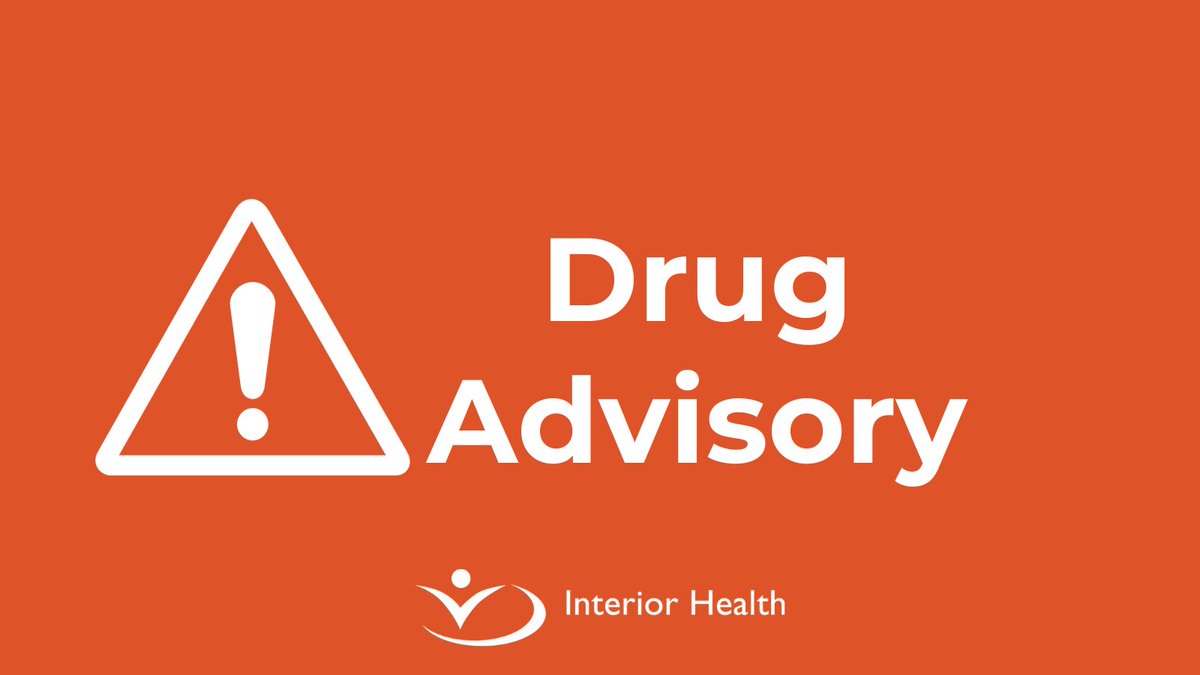 Attention #InteriorBC ❗ We've issued an interior region-wide drug advisory for a substance sold as Dilaudid/ Hydromorphone/ Dillies actually containing isotonitazene. Very high risk of overdose ⚠️ Please RT to spread the word: bit.ly/47wP0Ap #InteriorHealth