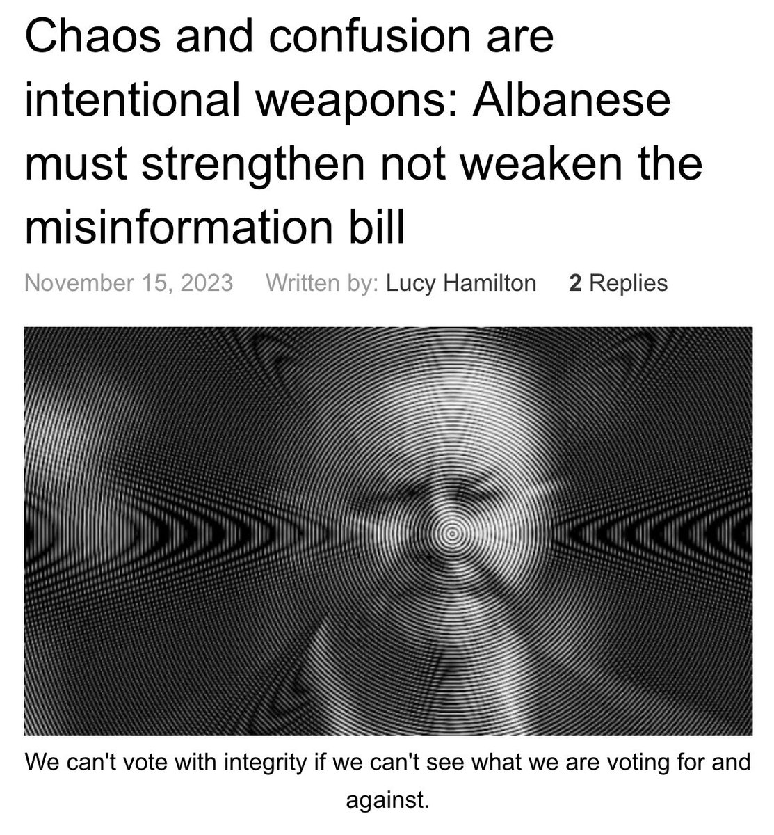lucyham's tweet photo. The Albanese government must find the backbone to defend integrity and truth in public discourse and politics. It’s crucial for democracy, but also in Labor’s interests, since the LNP opts to weaponise disinformation. #auspol #misinformation #democracy https://t.co/bl1xTZb1NF