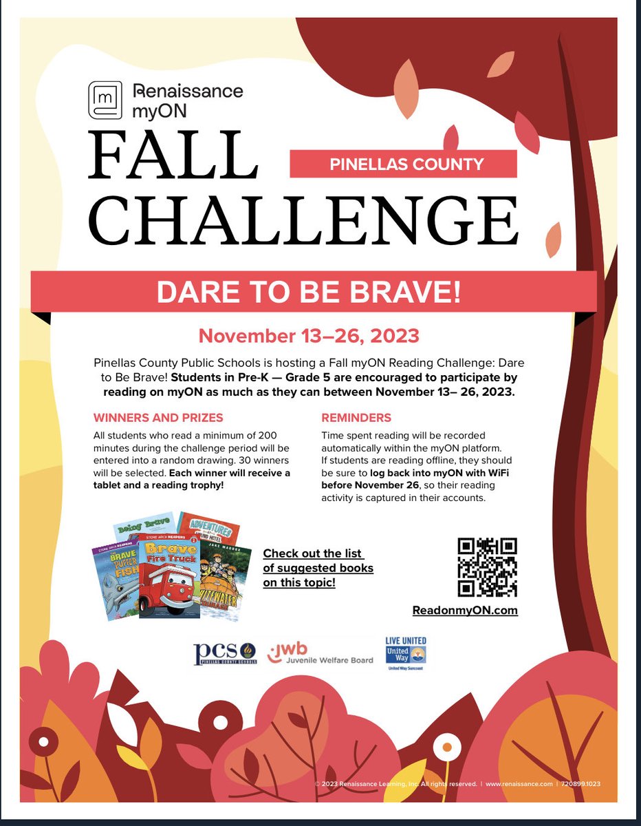 Read4themind's tweet photo. Pinellas Fall Reading Challenge! @JWBPinellas @UWSuncoast #ReadonmyON https://t.co/E6Cx7OjTNC