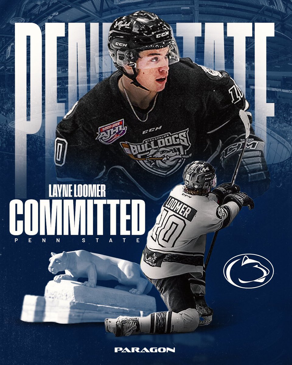 Congratulations to <a href="/ParagonAthlete/">Paragon Sports Consulting</a> <a href="/LayneLoomer/">Layne Loomer</a> on his commitment to <a href="/PennStateMHKY/">Penn State Men’s Hockey</a> | <a href="/B1GHockey/">Big Ten Hockey</a> !

@AJHLBulldogs | <a href="/TheAJHL/">TheAJHL</a> 

ParagonSportsConsulting.com
—