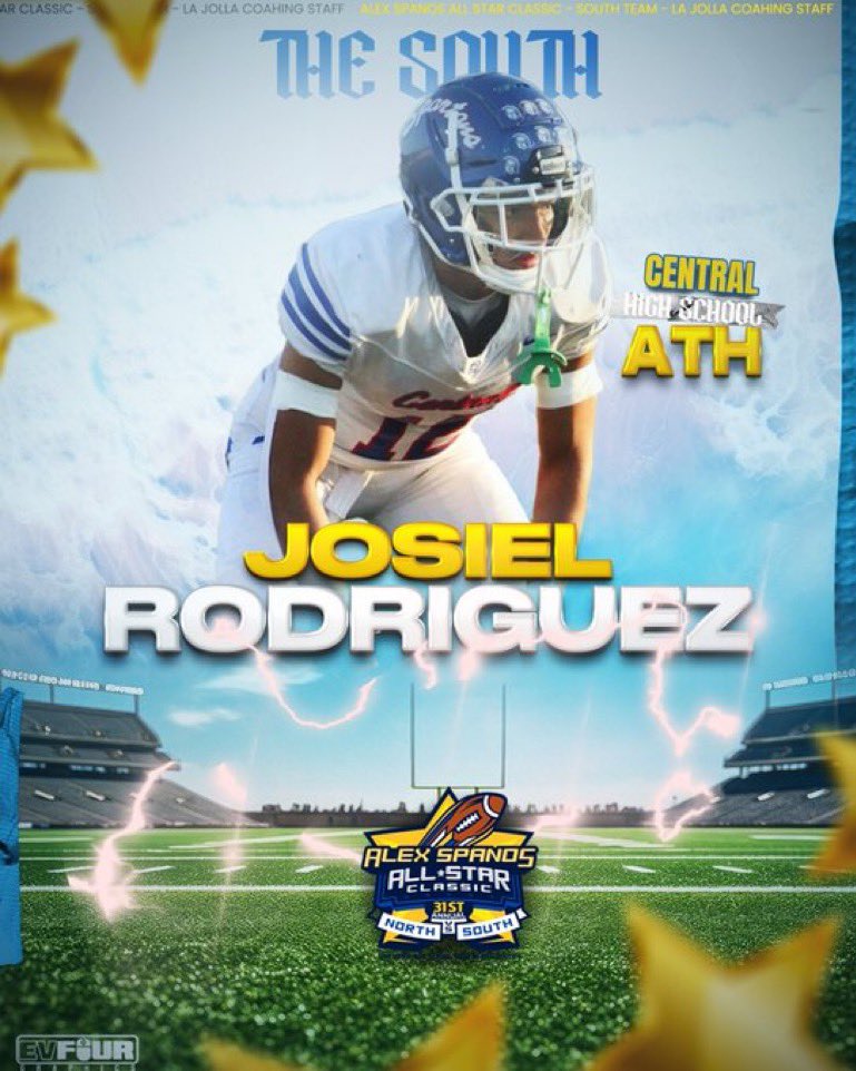 Excited to announce that I will be playing for the South in the Spanos All-Star Classic !! 
<a href="/CoachPena__CUHS/">David Rookie Peña</a> <a href="/EV4Graphics/">Coach KIKI - EV4Graphics</a> <a href="/TheRealChris_V/">Coach Chris</a> <a href="/SanSpotlight/">San Diego Spotlight</a>