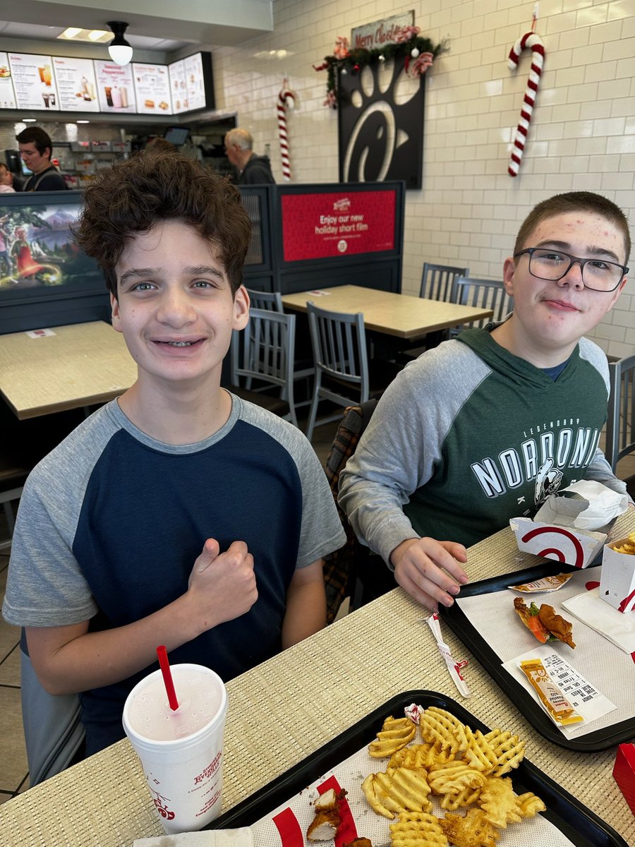 Mrs. Hovorka's and Mrs. Baughman's classes along with some friends had a great time shopping for our annual Thanksgiving Feast and then eating at Chick-Fila! <a href="/NordoniaBUDS/">B.U.D.S.</a>