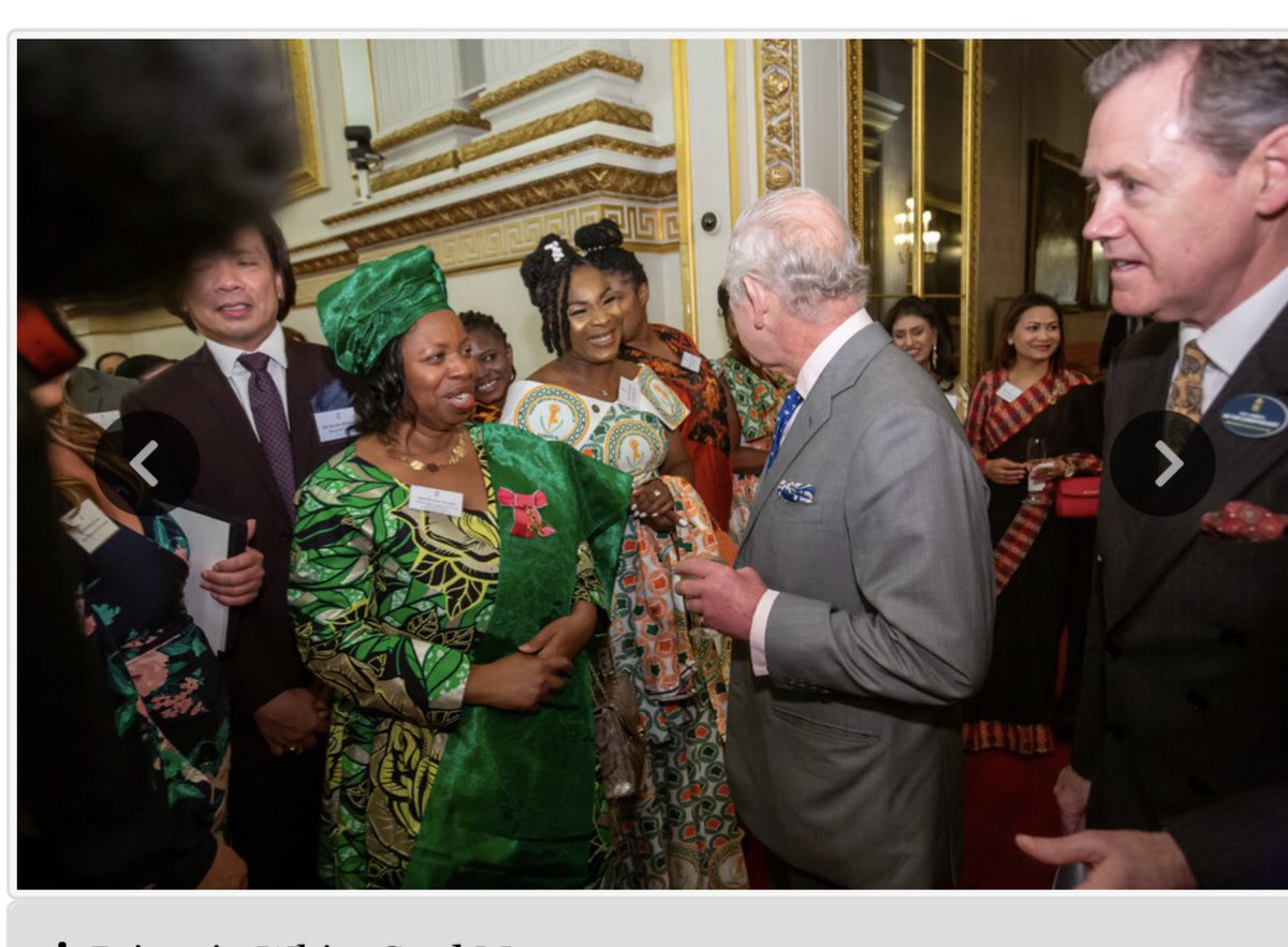 felicia_kwaku's tweet photo. It was good to be amongst #Nursing &amp; #Midwifery friends &amp; colleagues attending King Charles 75th birthday reception. The King asked me if he gave me my #OBE medal - I replied “yes you did in 2021”  &amp; we talked about the #COVID19 pandemic &amp; its aftermath. @RoyalFamily https://t.co/9NnErLl1Zg