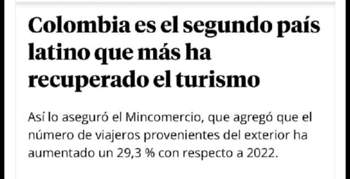 juanda158392211's tweet photo. Que ha logrado el Presidente Gustavo Petro, que los medios no te quieren mostar? 

Pues Gracias a Petro, el país tuvo un crecimiento en la OCDE.

La inversión extranjera fue la segunda mejor en la historia de Colombia.

Aquellos que dicen que no hay turistas, Colombia es el segundo país que más ha recuperado turismo.

145 países están de acuerdo con su propuesta apoyo a Palestina 

En el mundo, economístas y ganadores del Nobel, apoyan las reformas como la de la salud.

Nos faltan muchas cosas por lograr, muchas por mejorar, pero aún quedan 3 años, y a al diestra del presidente y de Dios padre, que este país va a mejorar.

#SolidaridadCon @petrogustavo