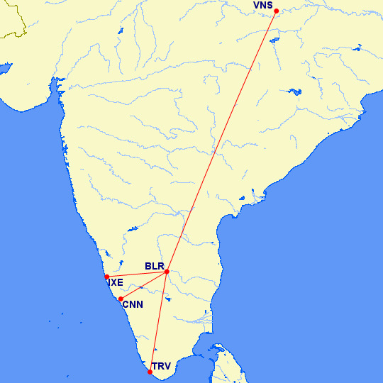 From today, Air India Express will add following flights from Bengaluru Airport. 🔴2X daily to Mangaluru 🔴1X daily to Kannur 🔴Additional 1X daily to Trivandrum 🔴Additional 1X daily to Varanasi @AirIndiaX @BLRAirport