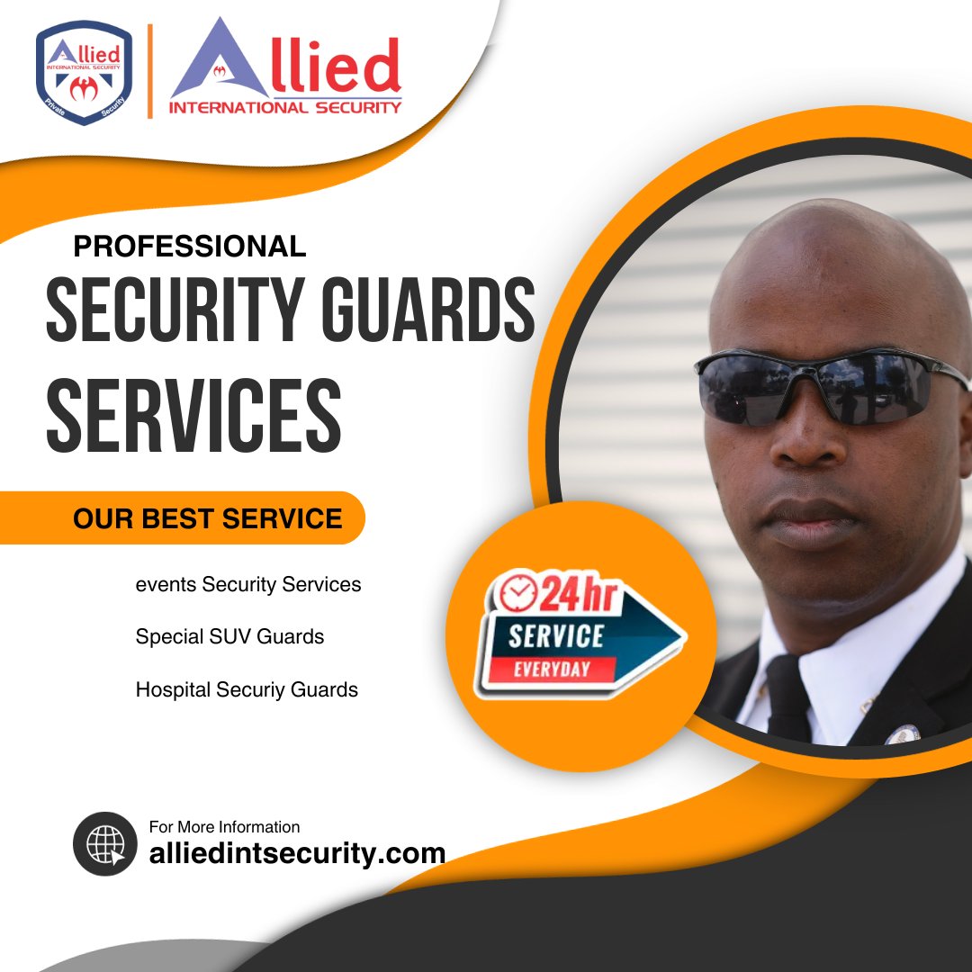 Allied International Security
✅ Highly trained and licensed security personnel
#SecurityServices #ProfessionalGuards #SafetyFirst #AlliedInternationalSecurity #SecureYourWorld 🌍🔒