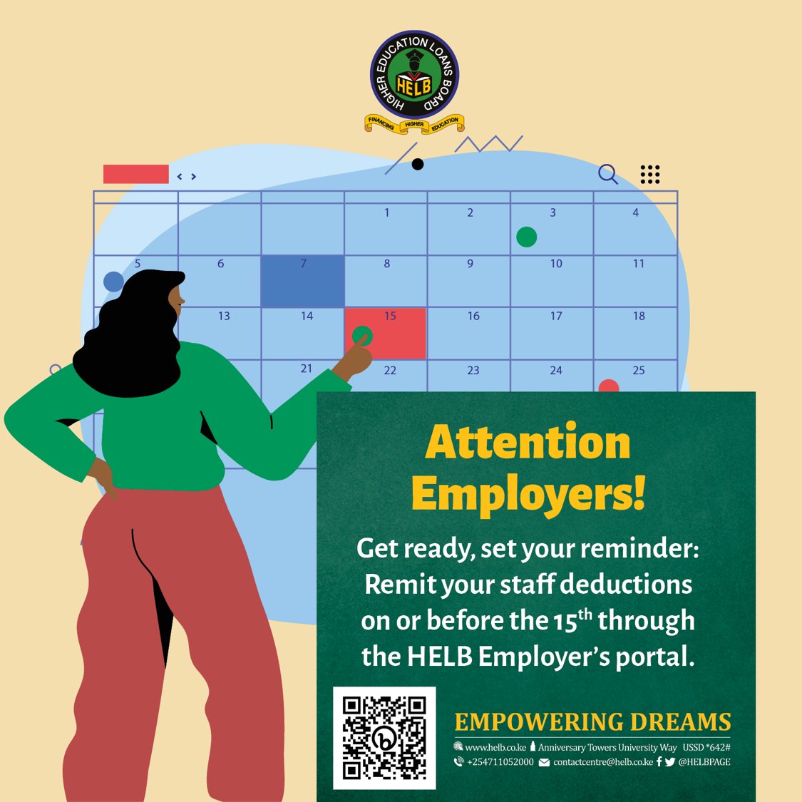 Timely remittance of employee deductions is not just a statutory obligation, it is a chance to create possibilities for millions of young Kenyans, and share in our mission of #EmpoweringDreams