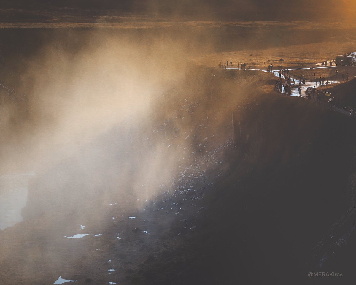 merakime's tweet image. Golden hour

 #Gullfoss