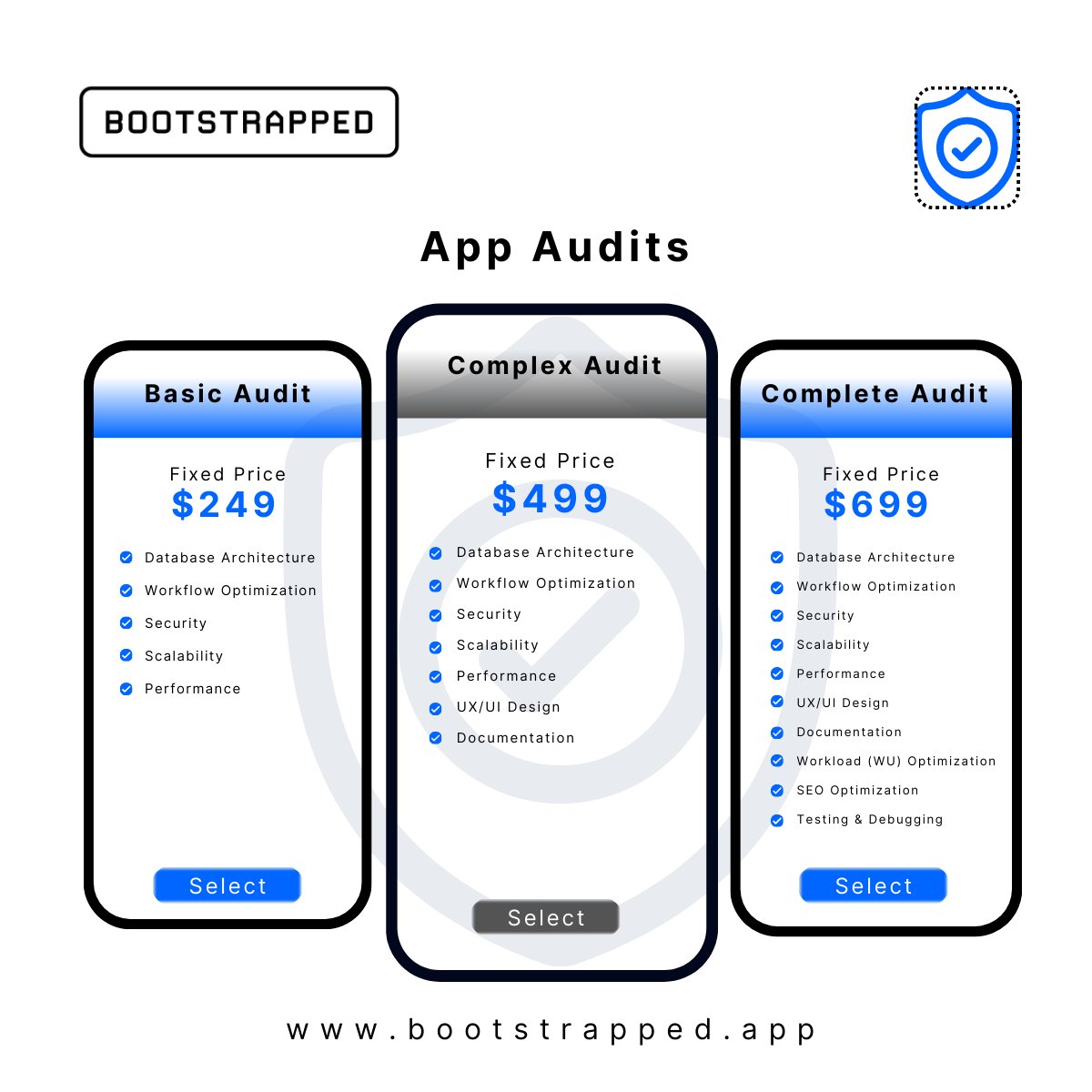 🚀 Unlock the Full Potential of Your App with Bootstrapped's App Audit Service! 🚀

Our App Audit Service adapts to your app's unique challenges and opportunities, catering to all development stages – from start-up to rapid growth and established players.

#Bubbleio #Nocodeapps