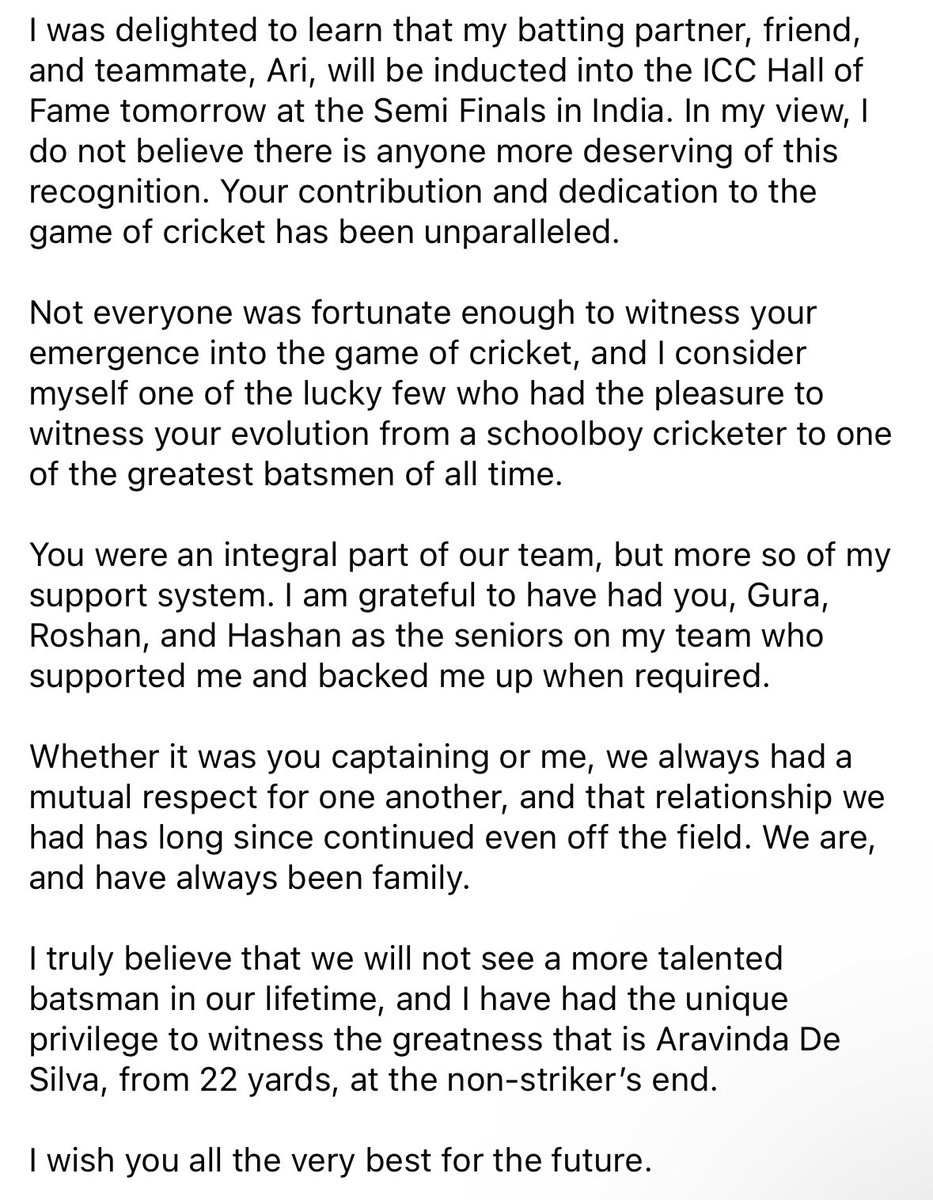 Arjuna Ranatunga tweet media