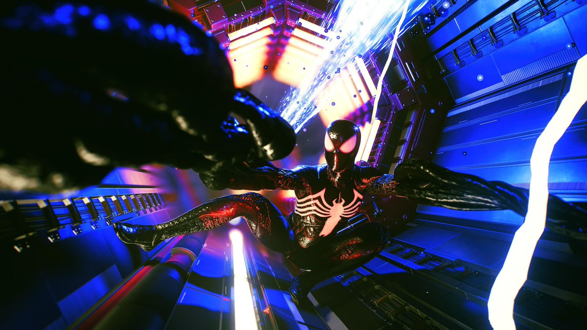 PrestonsSpideys's tweet photo. Inside the particle accelerator. #PS5Share #MarvelsSpiderMan2 #SpiderMan2 #SpiderMan2PS5 https://t.co/8TTOGr1Coo
