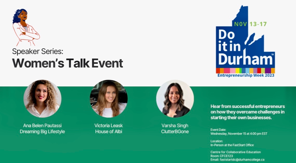 dcjenniferb's tweet photo. Empowering Women Entrepreneurs - @durhamcollege Wed at 4 pm in the FastStart office, CFCE 123: A must-attend for women entrepreneurs and business enthusiasts looking to learn, connect, and be inspired.

Open to the public, all welcome! 

#DoItInDurham #FastStartDC #DurhamCollege https://t.co/ndUCDEAa2K