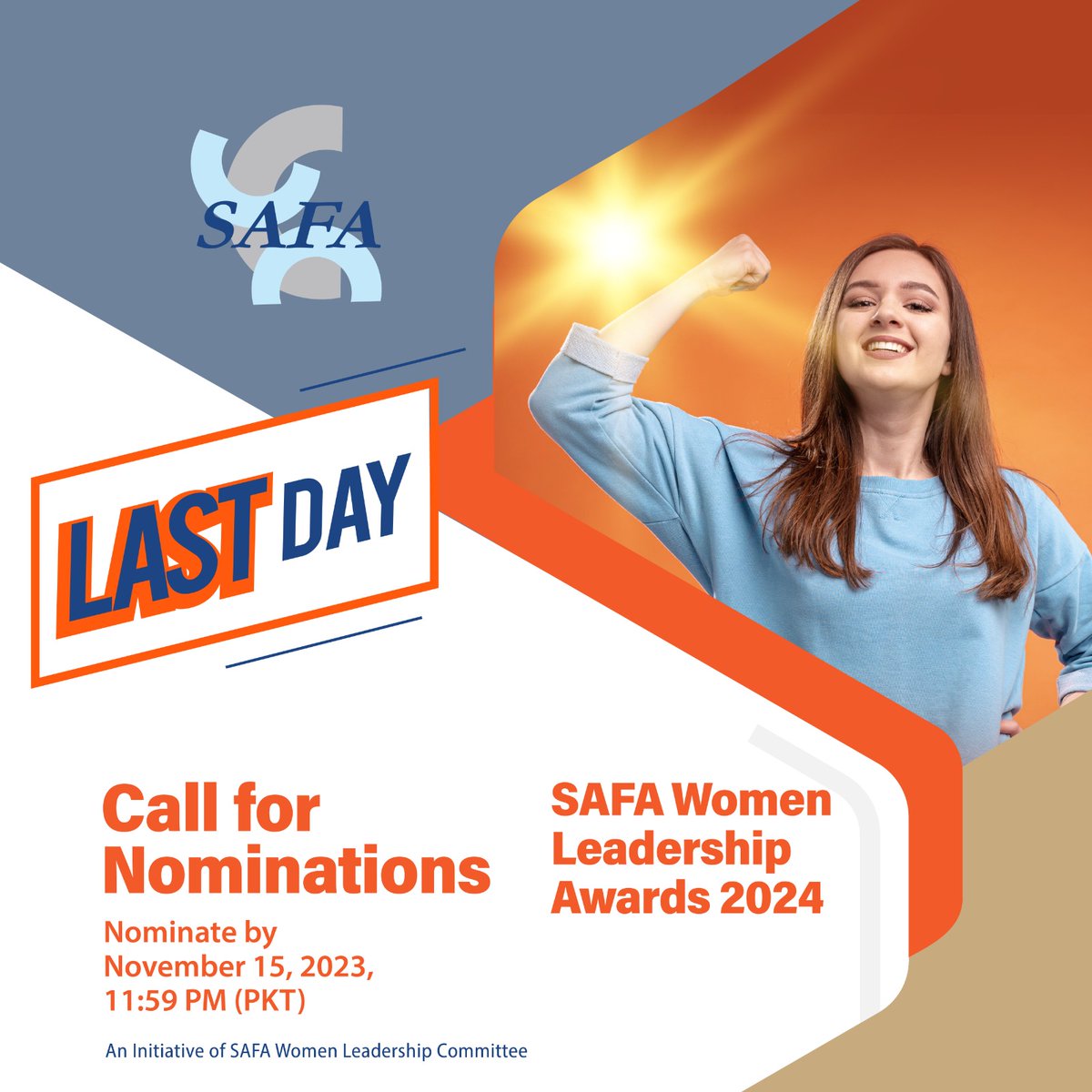 SafaWlc's tweet photo. 𝐋𝐚𝐬𝐭 𝐝𝐚𝐲 𝐭𝐨 𝐦𝐚𝐤𝐞 𝐲𝐨𝐮𝐫 𝐦𝐚𝐫𝐤!
Are you a remarkable woman in SAFA Member Bodies, making a significant impact, submit your nomination 𝐓𝐎𝐃𝐀𝐘, 𝐍𝐨𝐯𝐞𝐦𝐛𝐞𝐫 𝟏𝟓, 𝟐𝟎𝟐𝟑.
Details: https://t.co/0HMPxXacmF https://t.co/UBOoUPgNhK