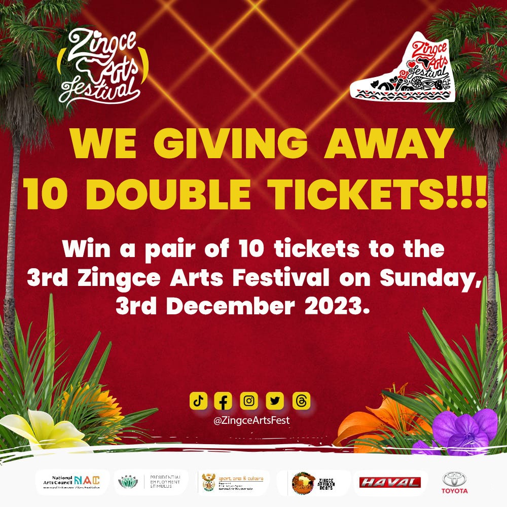 ZingceArtsFest's tweet image. TICKETS GIVEAWAY 🚨

You can now join us at the 3rd Zingce Arts Festival on Sunday, December the 3rd at #TheArkVenueHire 🥳🎉💃🏾🕺🏾🎊

SEE SLIDES FOR INSTRUCTIONS.