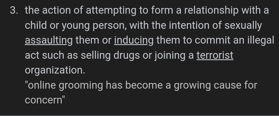 Sufferingdotgov's tweet photo. @ArkBien @HoodieMannz @OnalithBasic @DevotionalAndi @Egg_irl_bot Okay, then friendship also constitutes as grooming. It's not "manipulative" to think someone's trans, it's stupid. Also, that's not the definition of grooming 😁. Grooming needs to have the intention of sexual relations to be considered so. https://t.co/fQ7ssNUSus