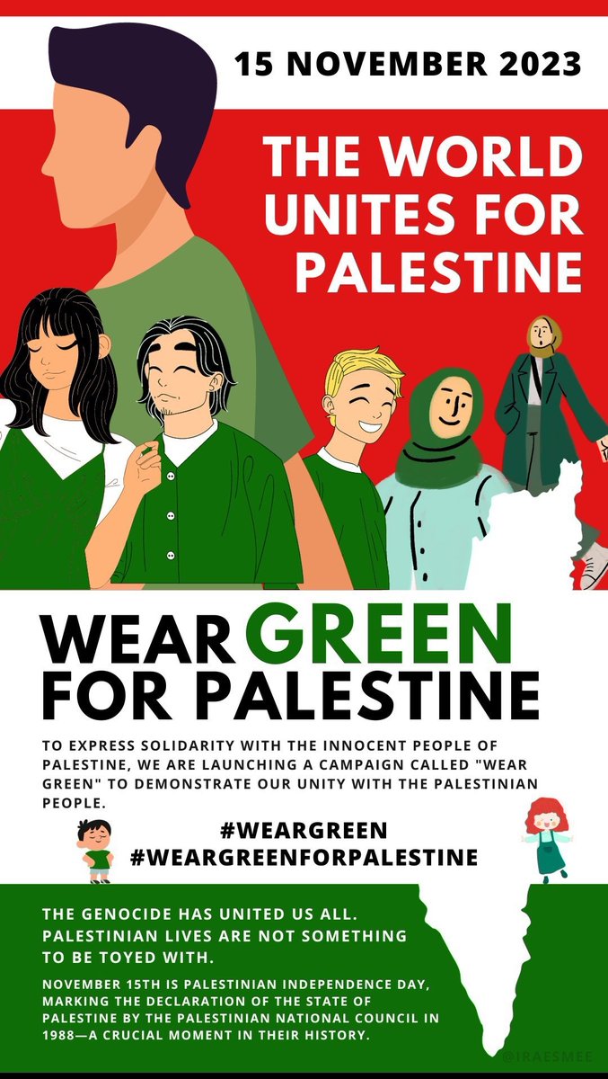 #weargreen
#WearGreenForPalestine
🇲🇾💚💚🇵🇸