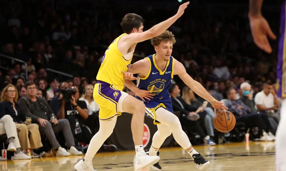 ShamusNBA's tweet photo. Brandin Podziemski tonight:

☄️ 23 PTS (56.2 FG%) (42.9 3P%)
🏀 7 REB
🏹 4 AST
🥷 1 STL

A talent to keep your eyes on 👀 https://t.co/8hgcNJkdP5