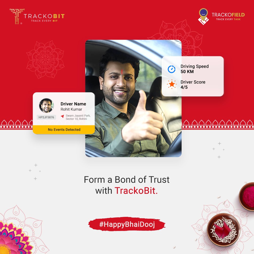 trackobit's tweet photo. Ensuring the safety of our drivers and vehicles is our promise, just like the bond between siblings on Bhai Dooj. TrackoBit: Where safety meets celebration.
#happybhaidooj #bhaidooj #festival #happybhaidooj2023 #TrackoBit #TrackoField #TrackoMile https://t.co/i3ki8Oqm0e