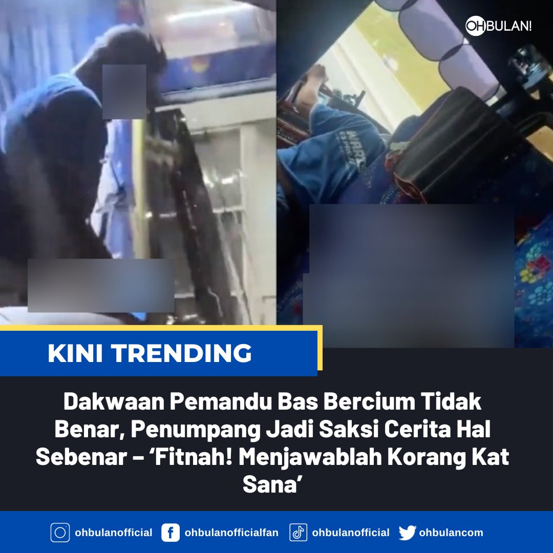 ohbulanofficial's tweet photo. Kesian weh driver bas kena fitnah bayangkan kalau dia boleh hilang pekerjaan disebabkan benda yang tak betul 🥺 https://t.co/LTZwdv4j2x