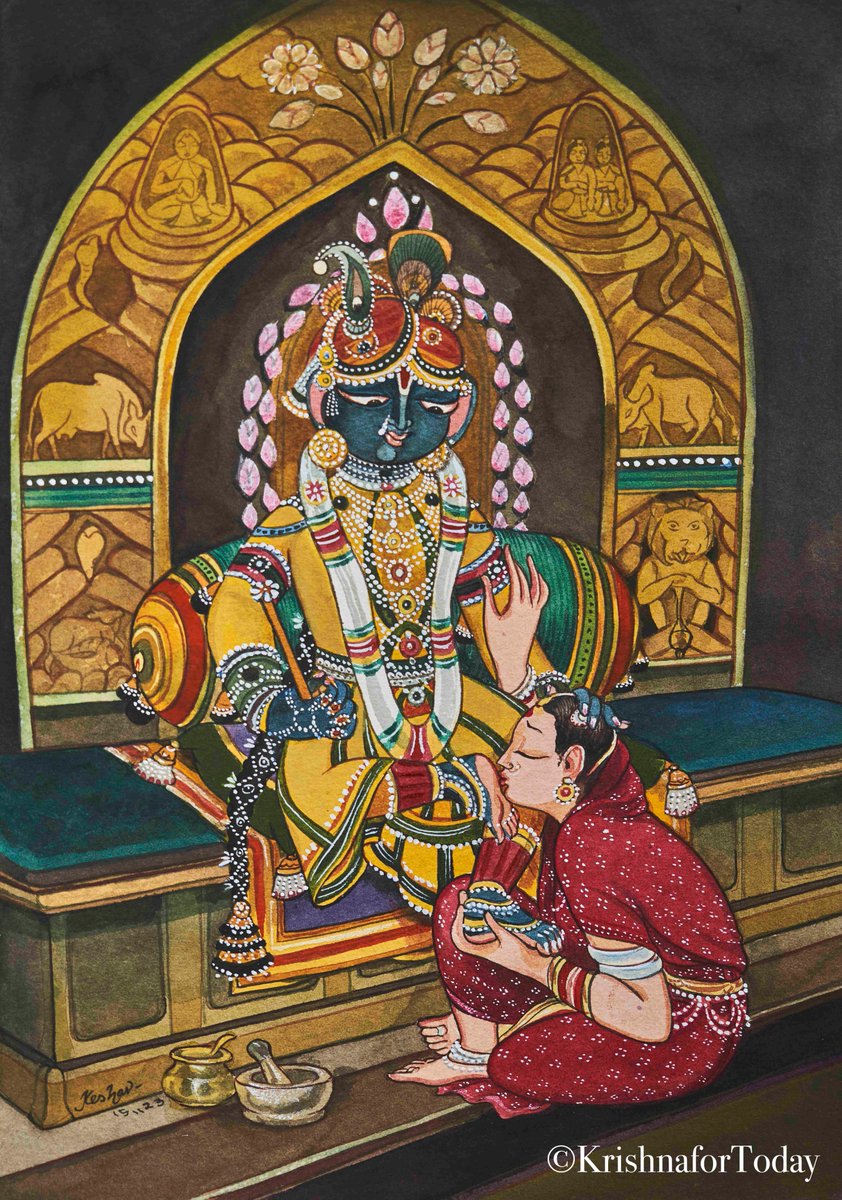 keshav61's tweet photo. Srinathji

“Kanha! O Kanha! Seven days! Seven days you stood still, holding Govardhan to protect us all! But our doubts keep lingering. Help us clear it without any trace.”

https://t.co/4bKL7BLUHK

#krishnafortoday #watercolour #krishnaleela #govardhana https://t.co/qyFEdE1lzV