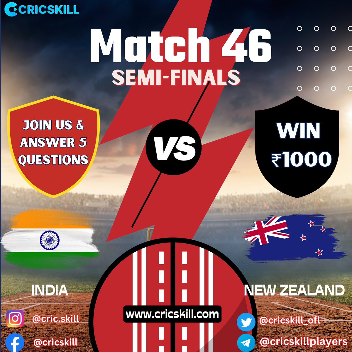 Cricskill_Ofl's tweet photo. Join Us &amp; Answer 5 Questions to win ₹1000

Download App - https://t.co/plglCFHtoO

#CricketIndia
#CricketFans
#CricketRewards
#CricketExpert
#CricketGenius
#CricketNews
#CricketUpdates
#tourney11
#cricskill
#rohitsharma 
#kohli 
#viratkohli 
#bhumrah https://t.co/IPdf1oMy84