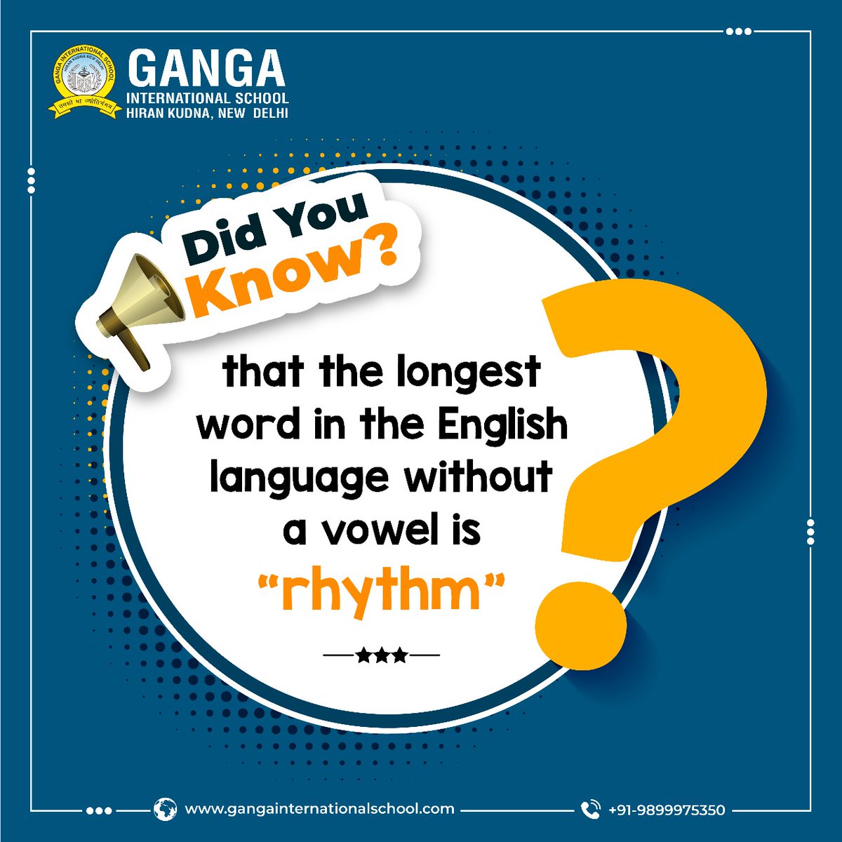 Who knew language could be so fascinating? Drop a 💬 if this fact surprised you!
.
.
.
#FunFacts #DidYouKnow #LanguageTrivia #didyouknew #didyouknowthat #vowel #englishgrammer #GIS #GISstudents #topfaculty #bestteachers #bestschool #rhythm #fact #funfactsoftheday