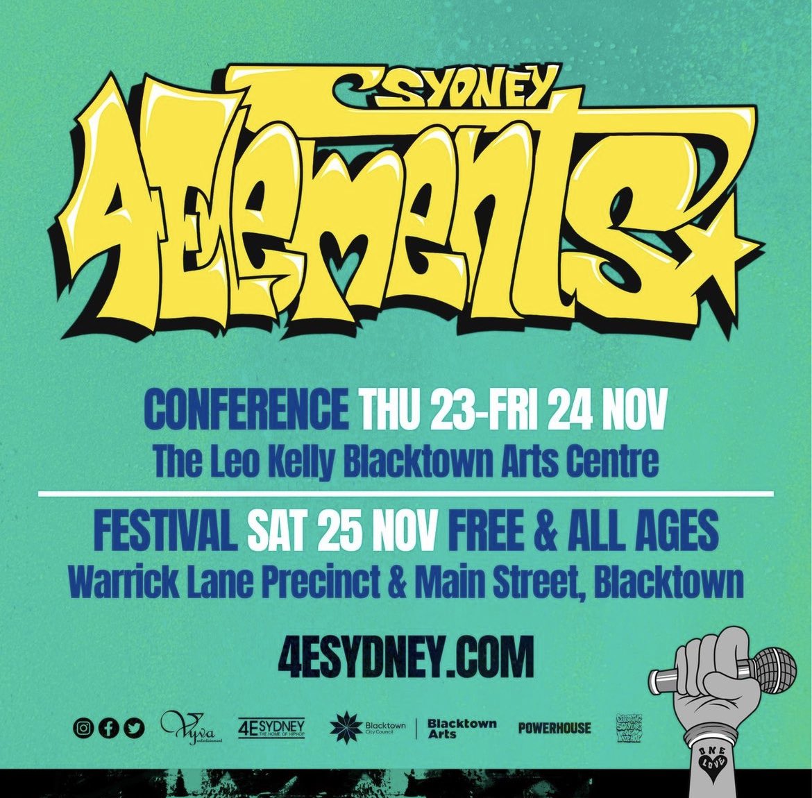LFRESHTHELION's tweet photo. @4ESydney kicks off next week Thurs + Fri with the conference, Sat with the festival. I’ll be at the conference and performing at the festival this year. 

Go to https://t.co/B59s9uzjf8 for more info + tickets. https://t.co/neRSpGk07B