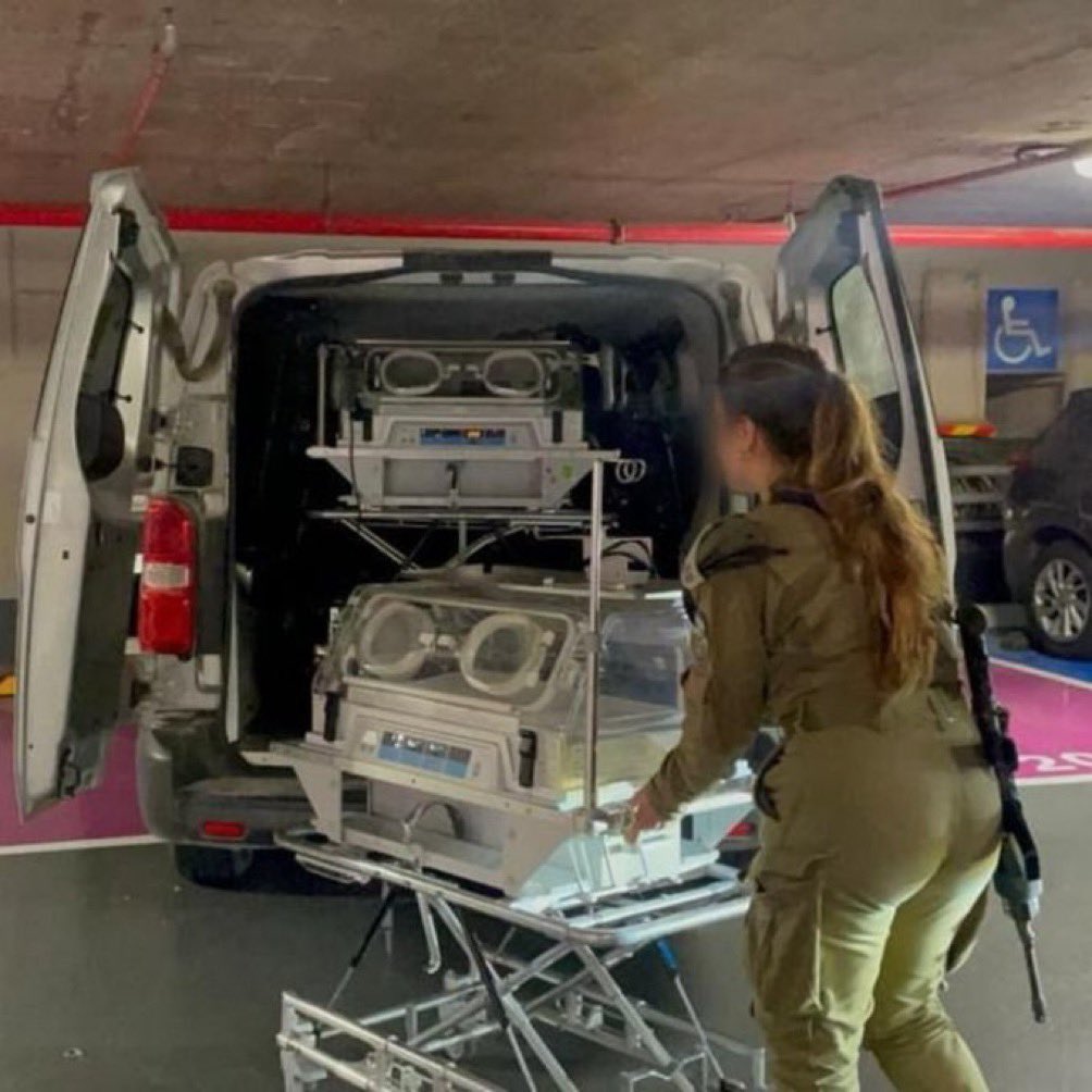🚨🇮🇱 Israel claims they’re “donating incubators” to Gaza hospitals.

Gaza has plenty of incubators.

🚨🇮🇱 Gaza doesn’t have ELECTRICITY for incubators because ISRAEL CUT IT OFF!