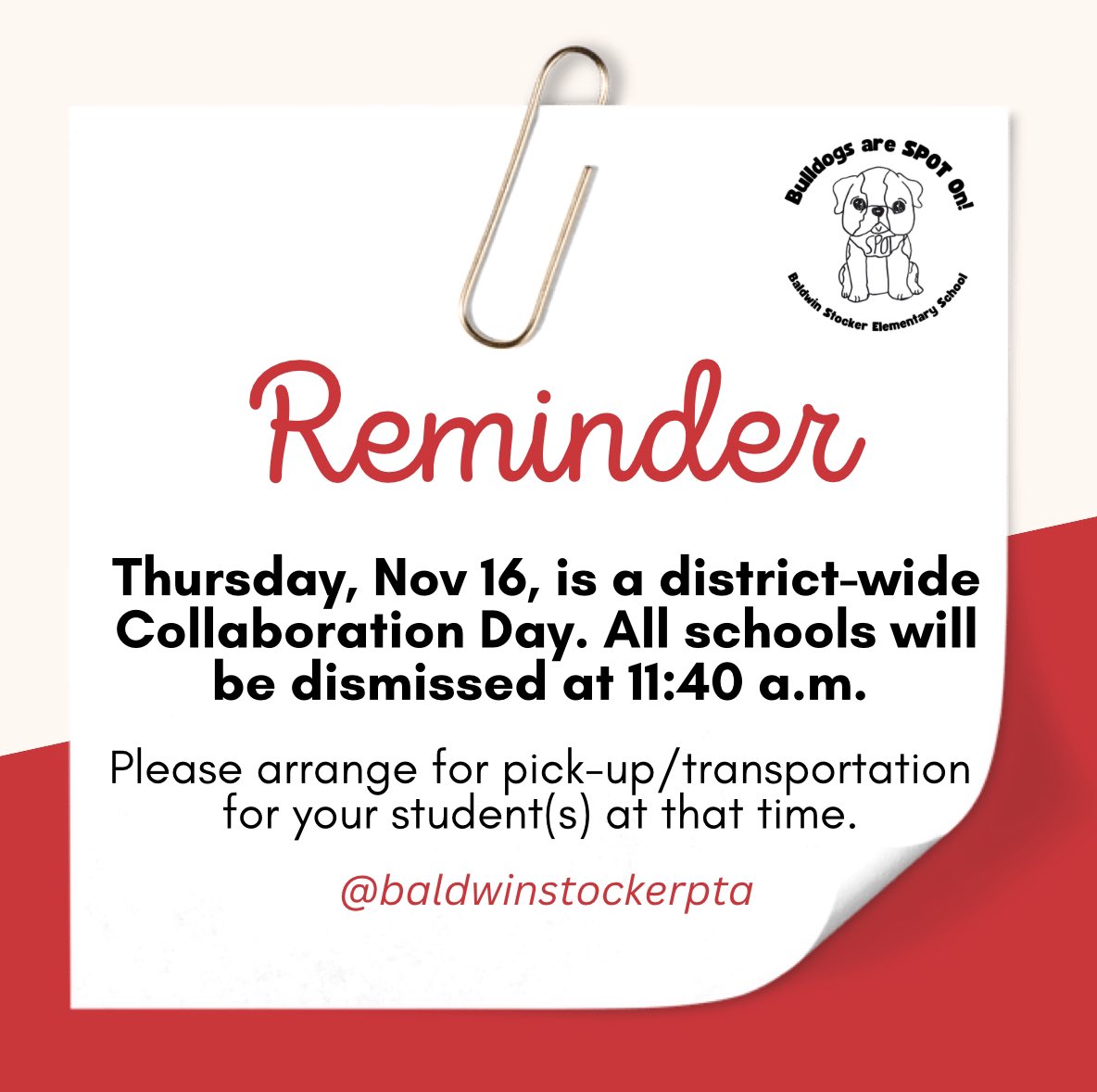 Baldwin Stocker PTA (@ausdbulldogs) on Twitter photo 