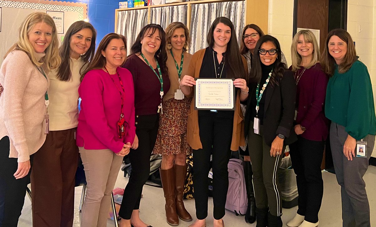 Today we got to recognize Mrs. Eakins for her outstanding work supporting tier-1 instruction, our Big Rock #2! Thank you for all you do for our <a href="/MPE_Mustangs/">Mountain Park ES</a>!  <a href="/APRuben_MPE/">Tarnisha Ruben</a> <a href="/MPE_Principal22/">Ayo Richardson</a> <a href="/FultonZone5/">Angela Parham</a> <a href="/kristenrbach/">Kristen Reittenbach</a> <a href="/d_kinoshita1/">Deidre Kinoshita</a> <a href="/MPEReadWithMe/">Tiffany Barnes, M.Ed.</a> #shineonmustangs