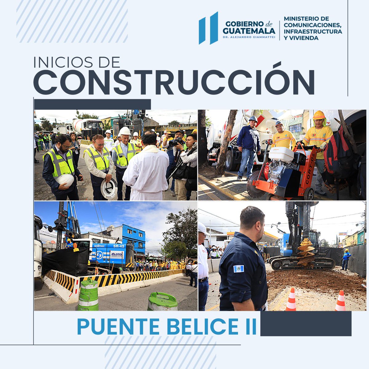 ¡Inicios de la Construcción del #PuenteBeliceII! 👷🇬🇹

#GuatemalaNoSeDetiene