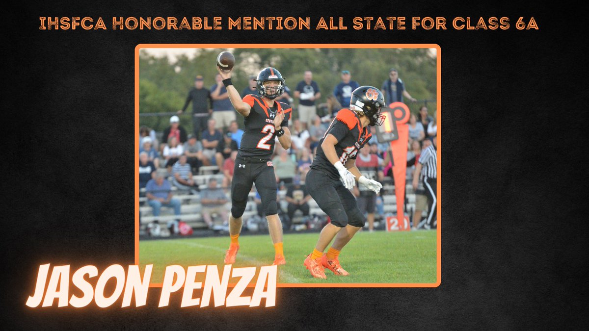 Congrats to ⁦<a href="/Jason_penza/">jason penza</a>⁩ on earning IHSFCA Honorable Mention All State. ⁦<a href="/CLCTigerFB/">CLC Tiger Football</a>⁩ is very proud of you…well deserved!!
⁦<a href="/clcathletics/">CLC Athletics</a>⁩