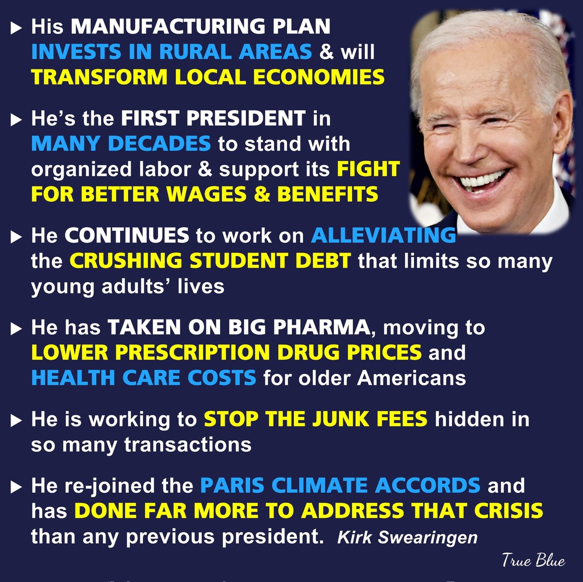 SPBMcKenna's tweet photo. @TeaPainUSA 💙 The 2022 Inflation Reduction Act got exactly ZERO @GOP VOTES!
#PresidentBiden got the MASSIVE bipartisan infrastructure bill PASSED, which has led to BETTER ECONOMIC times.
#PresidentBidenDelivers https://t.co/weWH8FO4ep